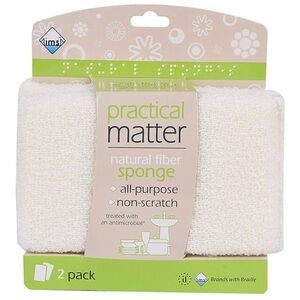 Practical Matter Natural Fiber Sponge ~ 2 Pack